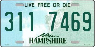 NH license plate 3117469