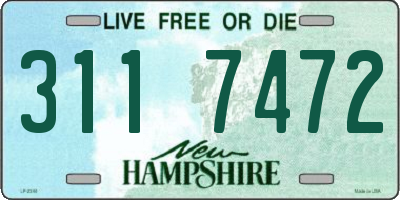 NH license plate 3117472