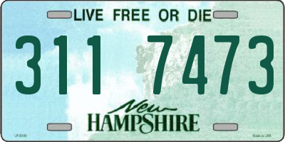 NH license plate 3117473