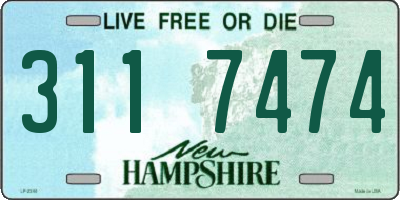 NH license plate 3117474