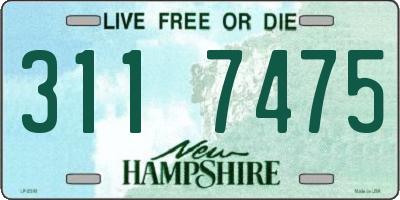 NH license plate 3117475