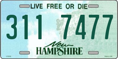 NH license plate 3117477