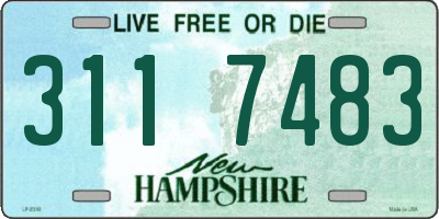 NH license plate 3117483