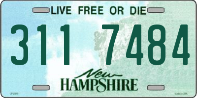 NH license plate 3117484