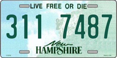 NH license plate 3117487