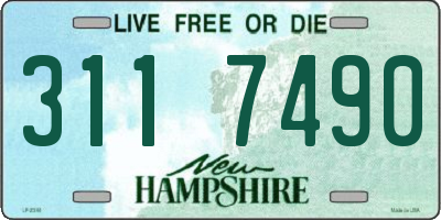 NH license plate 3117490