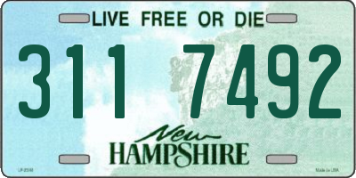 NH license plate 3117492