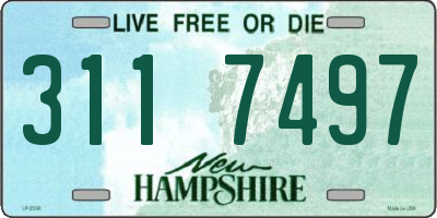 NH license plate 3117497