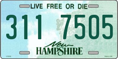NH license plate 3117505