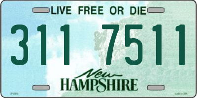NH license plate 3117511