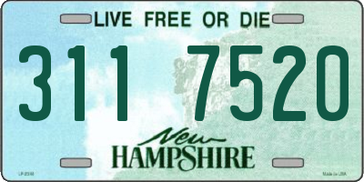 NH license plate 3117520