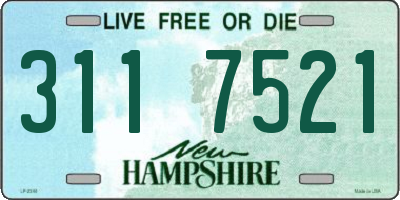 NH license plate 3117521