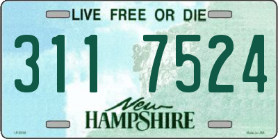 NH license plate 3117524