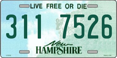 NH license plate 3117526