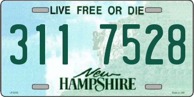 NH license plate 3117528