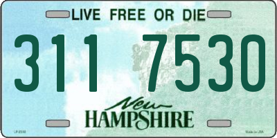 NH license plate 3117530