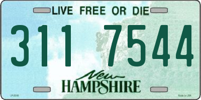NH license plate 3117544