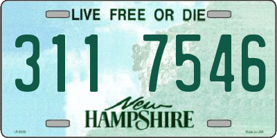 NH license plate 3117546