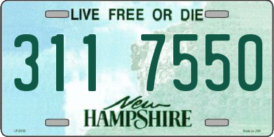 NH license plate 3117550