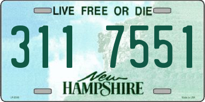 NH license plate 3117551