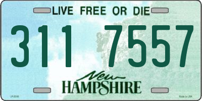 NH license plate 3117557