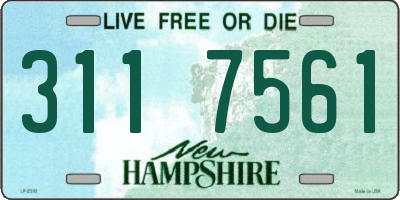 NH license plate 3117561