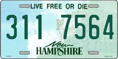NH license plate 3117564