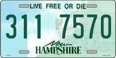 NH license plate 3117570
