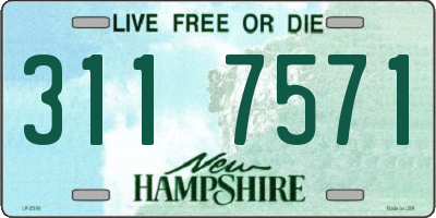 NH license plate 3117571