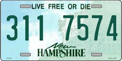 NH license plate 3117574