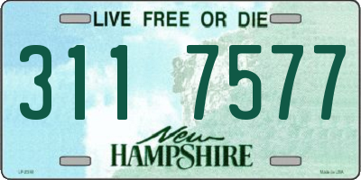 NH license plate 3117577