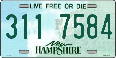 NH license plate 3117584