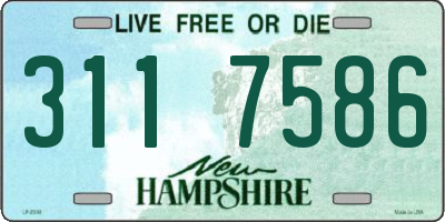 NH license plate 3117586