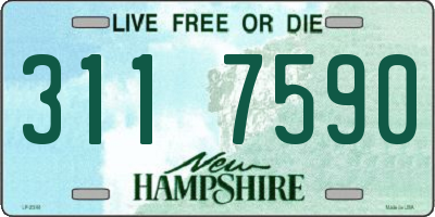 NH license plate 3117590