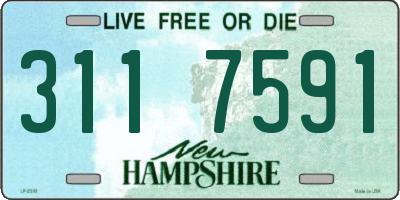 NH license plate 3117591