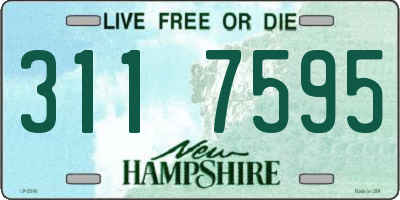 NH license plate 3117595