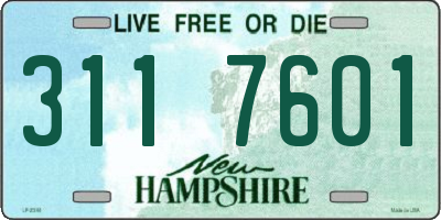 NH license plate 3117601