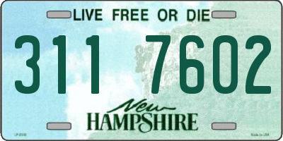 NH license plate 3117602