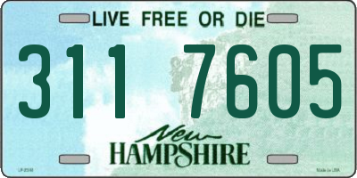 NH license plate 3117605