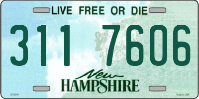 NH license plate 3117606