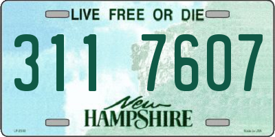 NH license plate 3117607