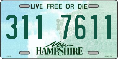 NH license plate 3117611