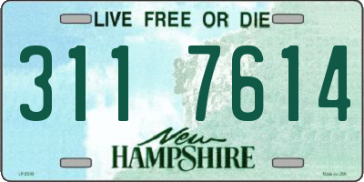 NH license plate 3117614