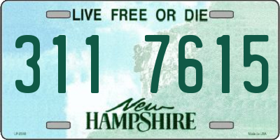NH license plate 3117615