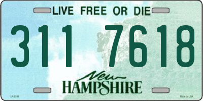 NH license plate 3117618