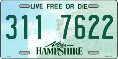 NH license plate 3117622
