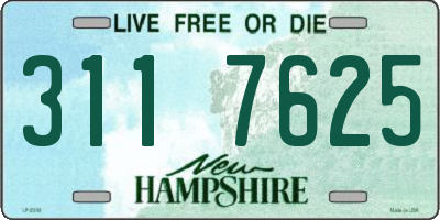 NH license plate 3117625