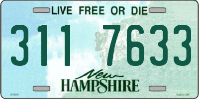 NH license plate 3117633