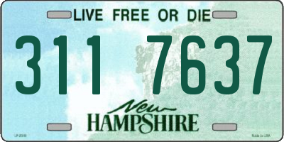 NH license plate 3117637