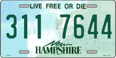NH license plate 3117644